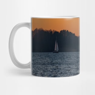 Sailing away at Sunset Mug